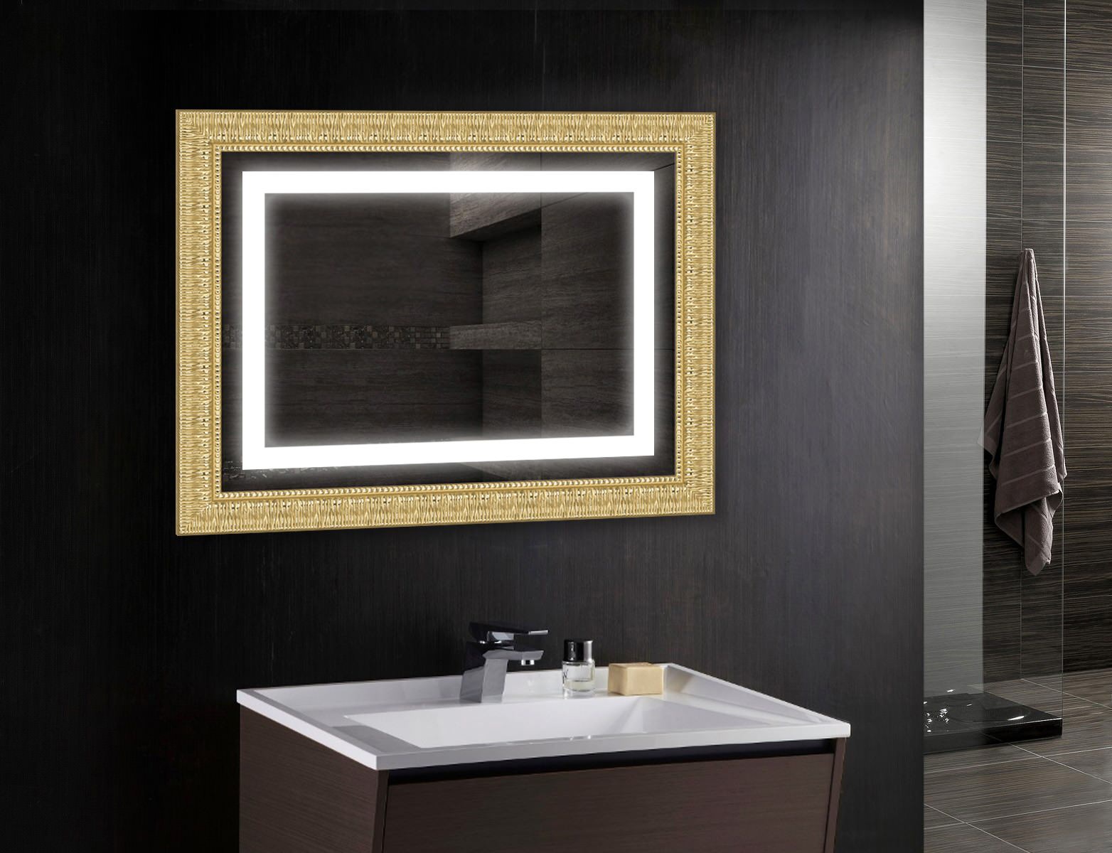 Зеркала с подсветкой в раме