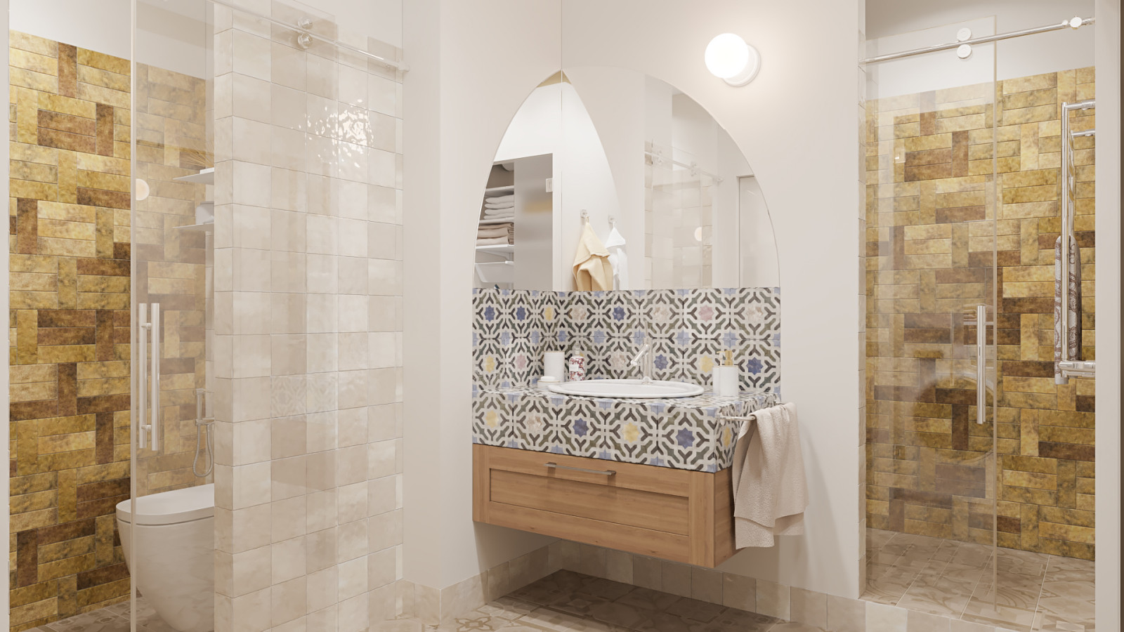 Оригинальная умывальная зона