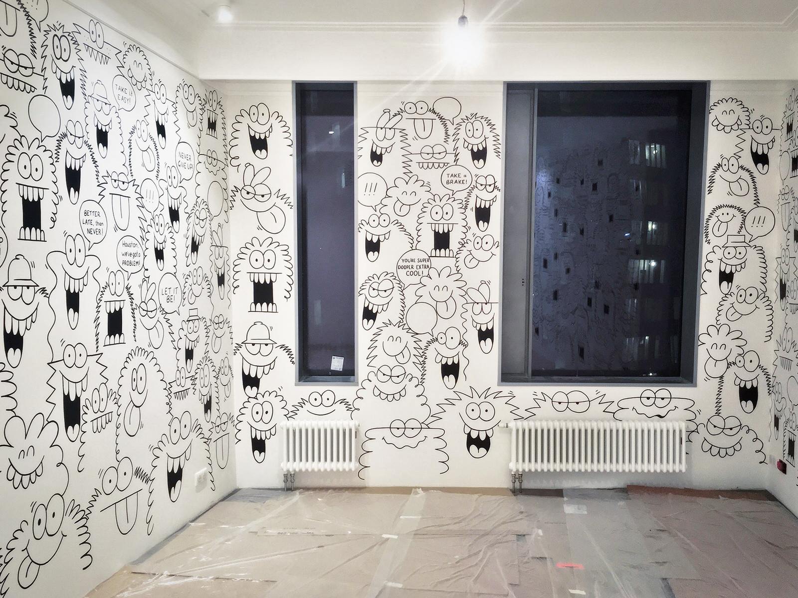 Роспись детской комнаты. Монстры