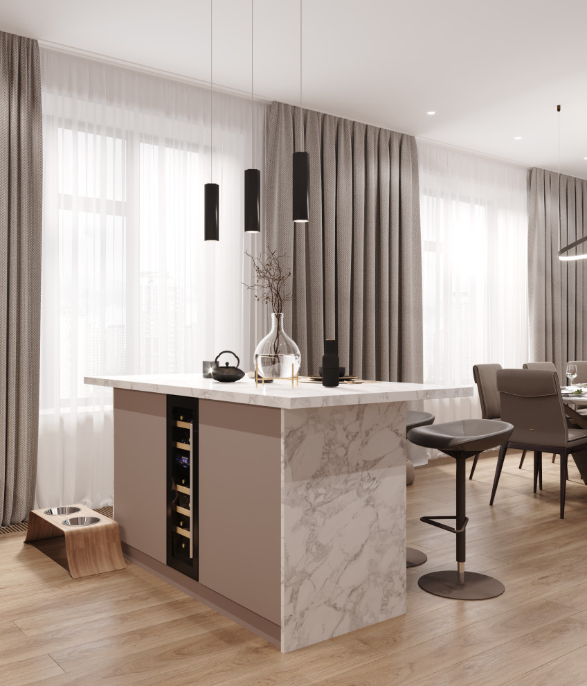 Квартира 127 кв.м. в современном стиле в ЖК Серебряный Парк.