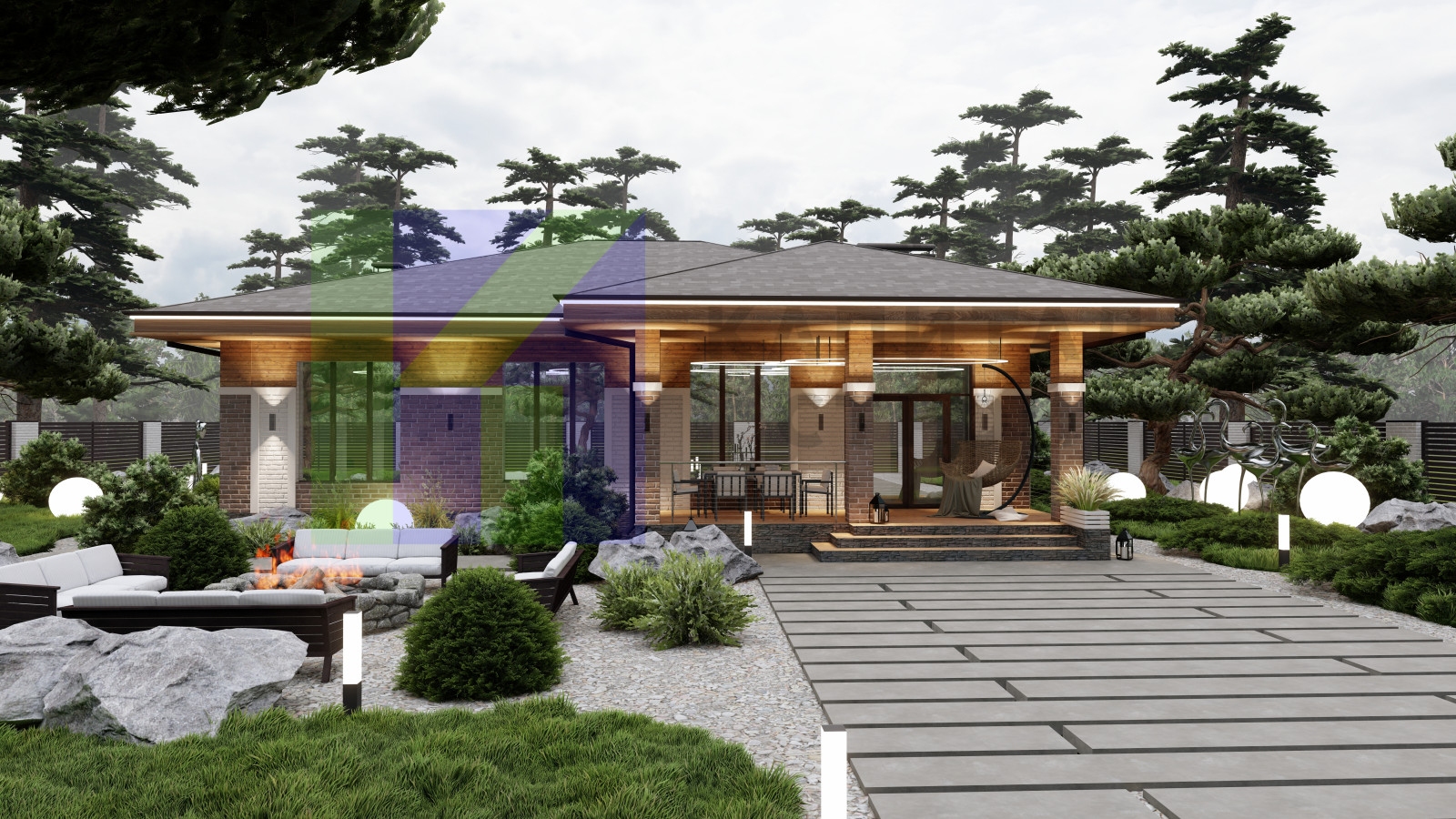 Обложка проекта: Загородный дом КС5-124м