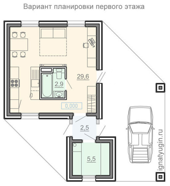 Дом-студия 40 кв. м.