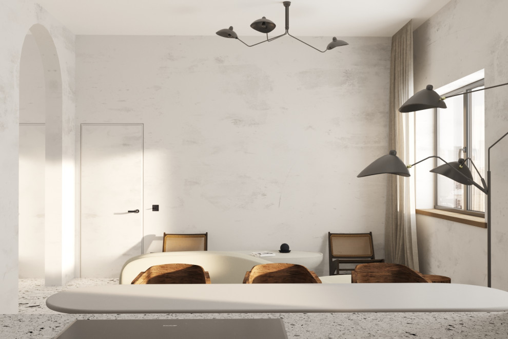 Minimalism scandi-chic interior design visualization