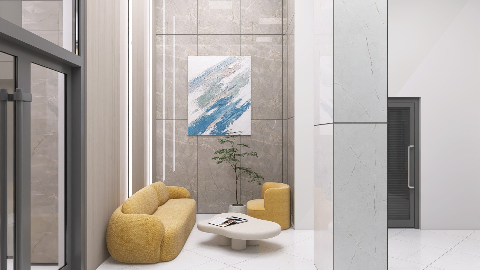 Визуализация лобби подъезда