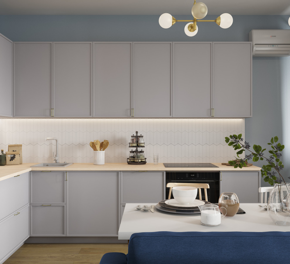 Обложка проекта: Уютная квартира для молодой семьи в скандинавском стиле