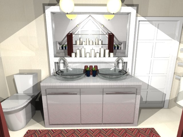 ванная комната на мансардном этаже