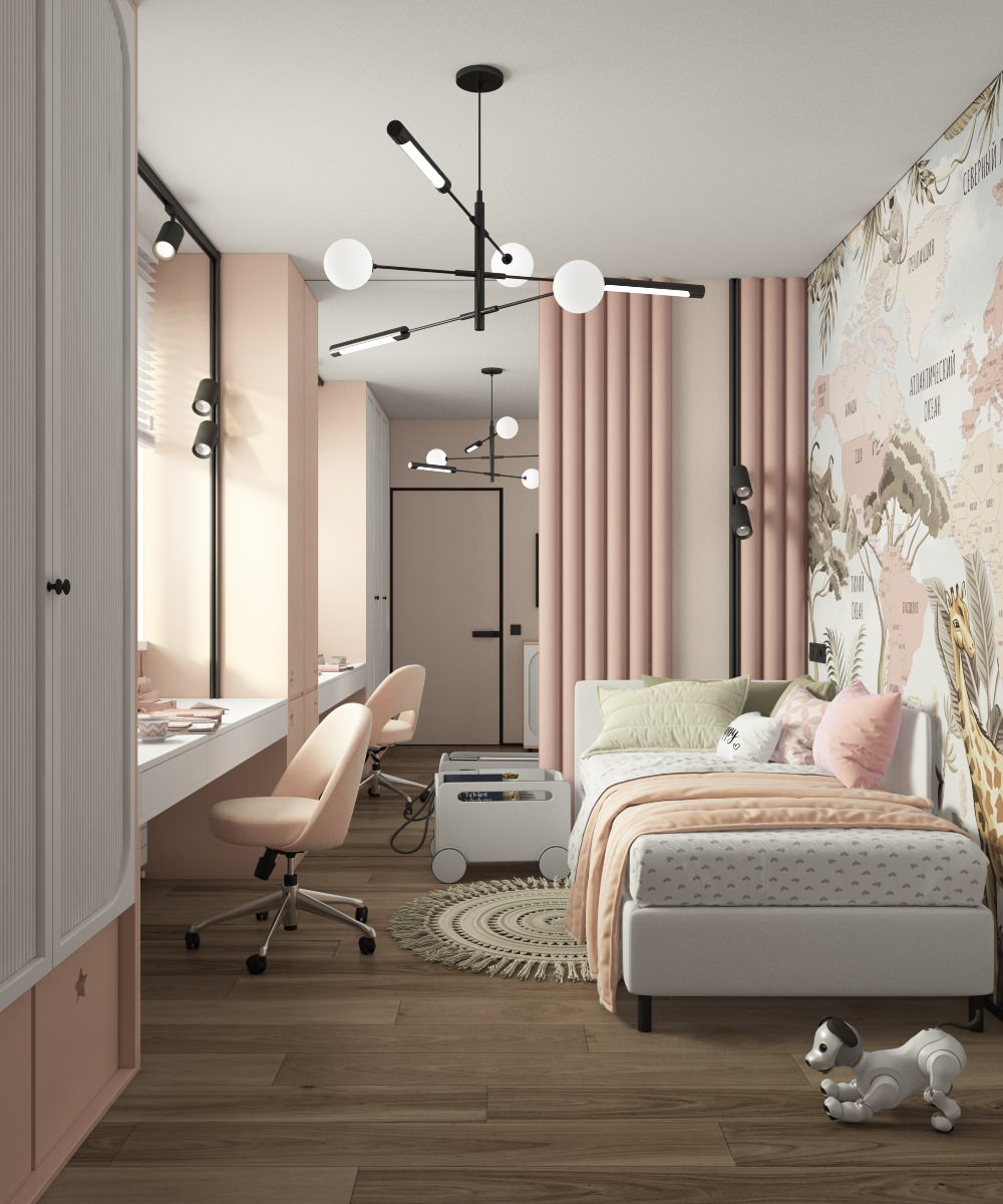 Интерьер детской комнаты, дизайнер Наталья Шевлякова