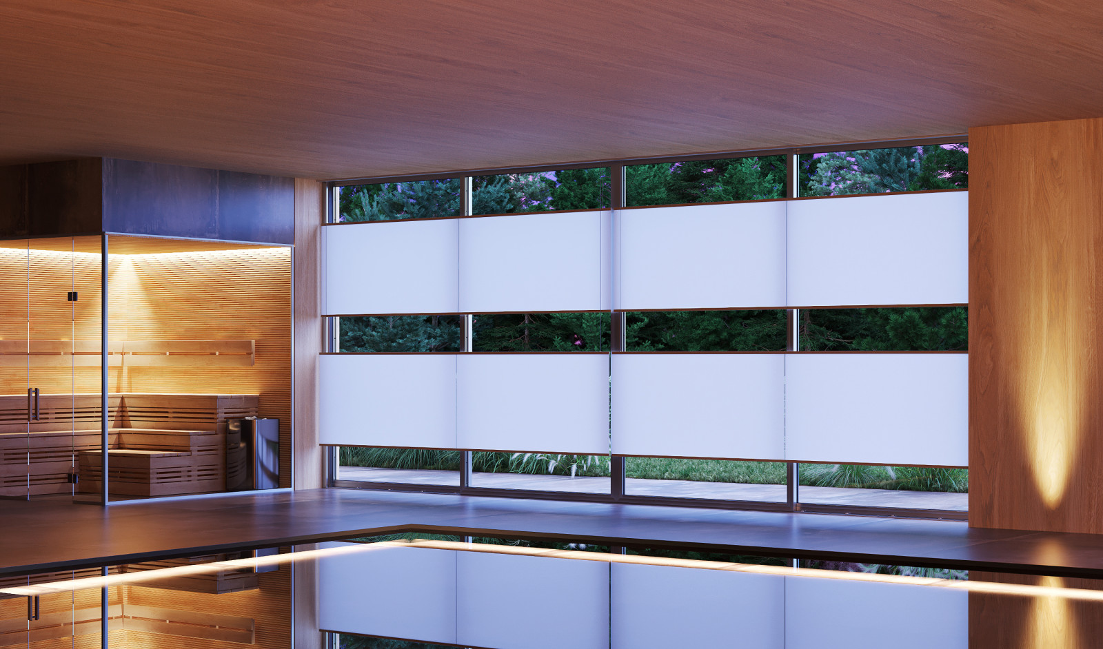 Бассейн в загородном доме