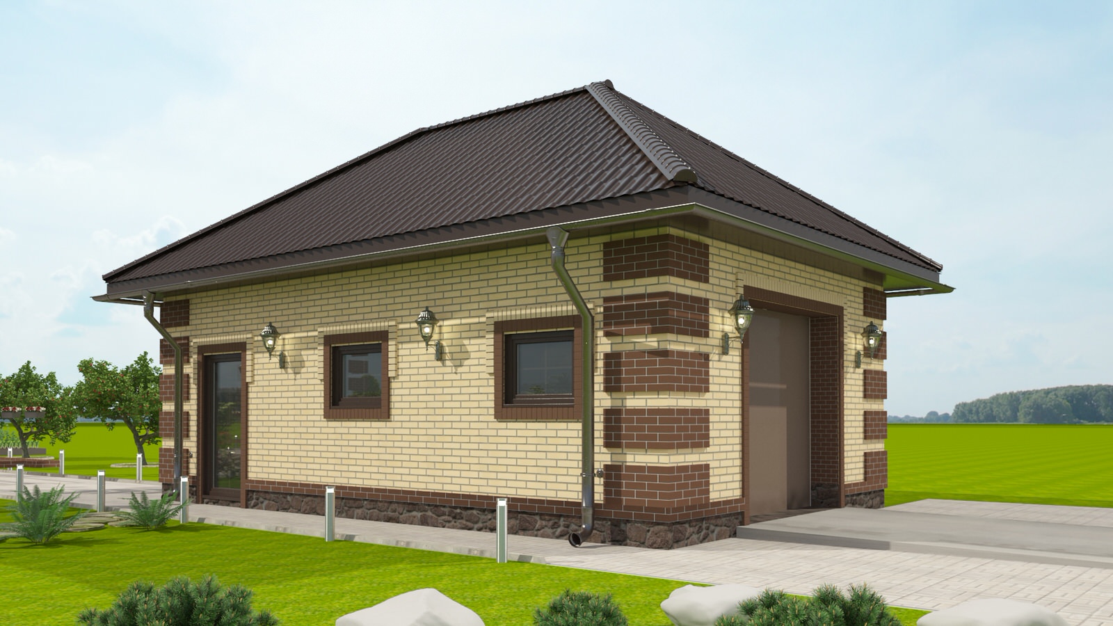 Обложка проекта: Эскизный проект гаража