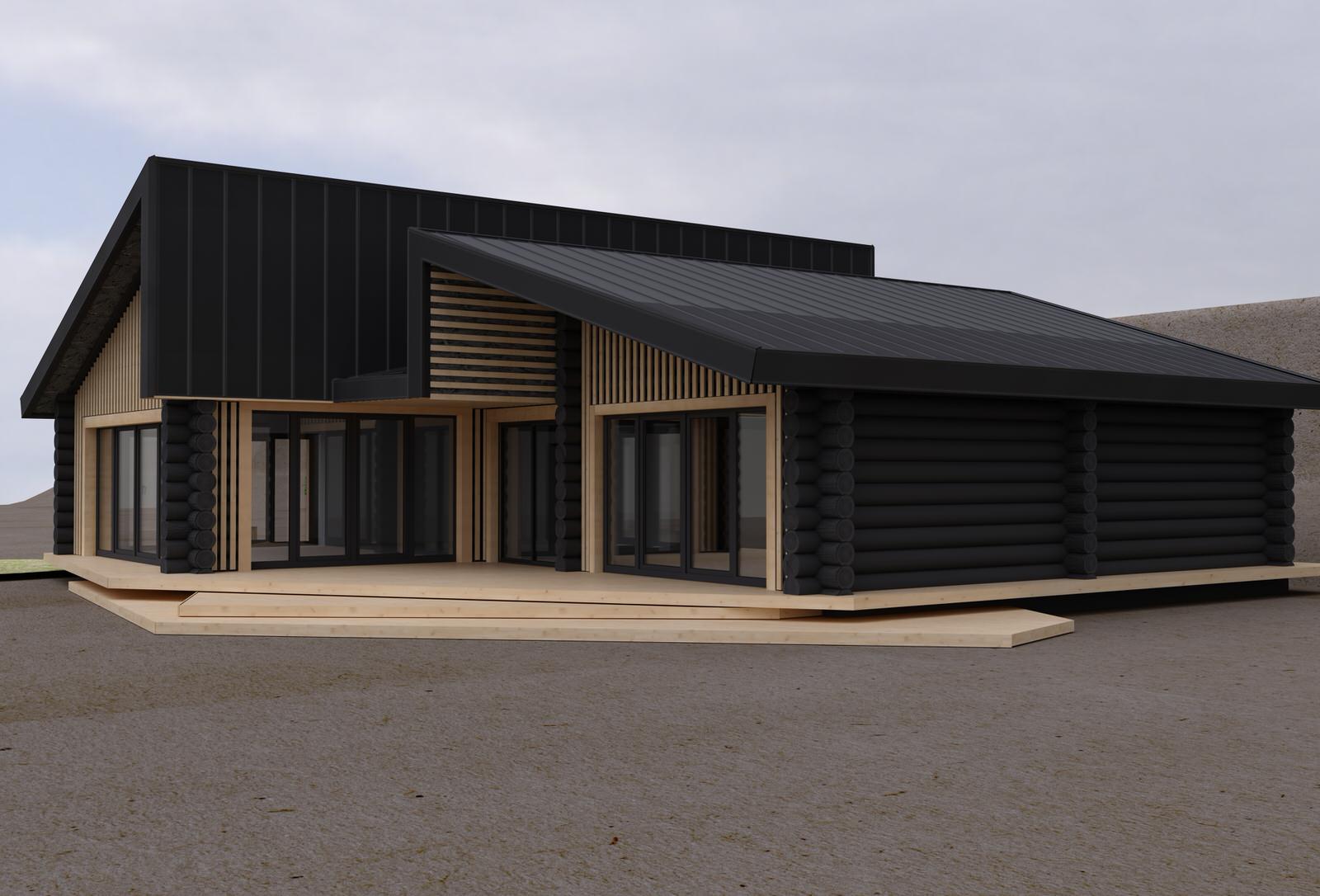 Банный комплекс на берегу залива