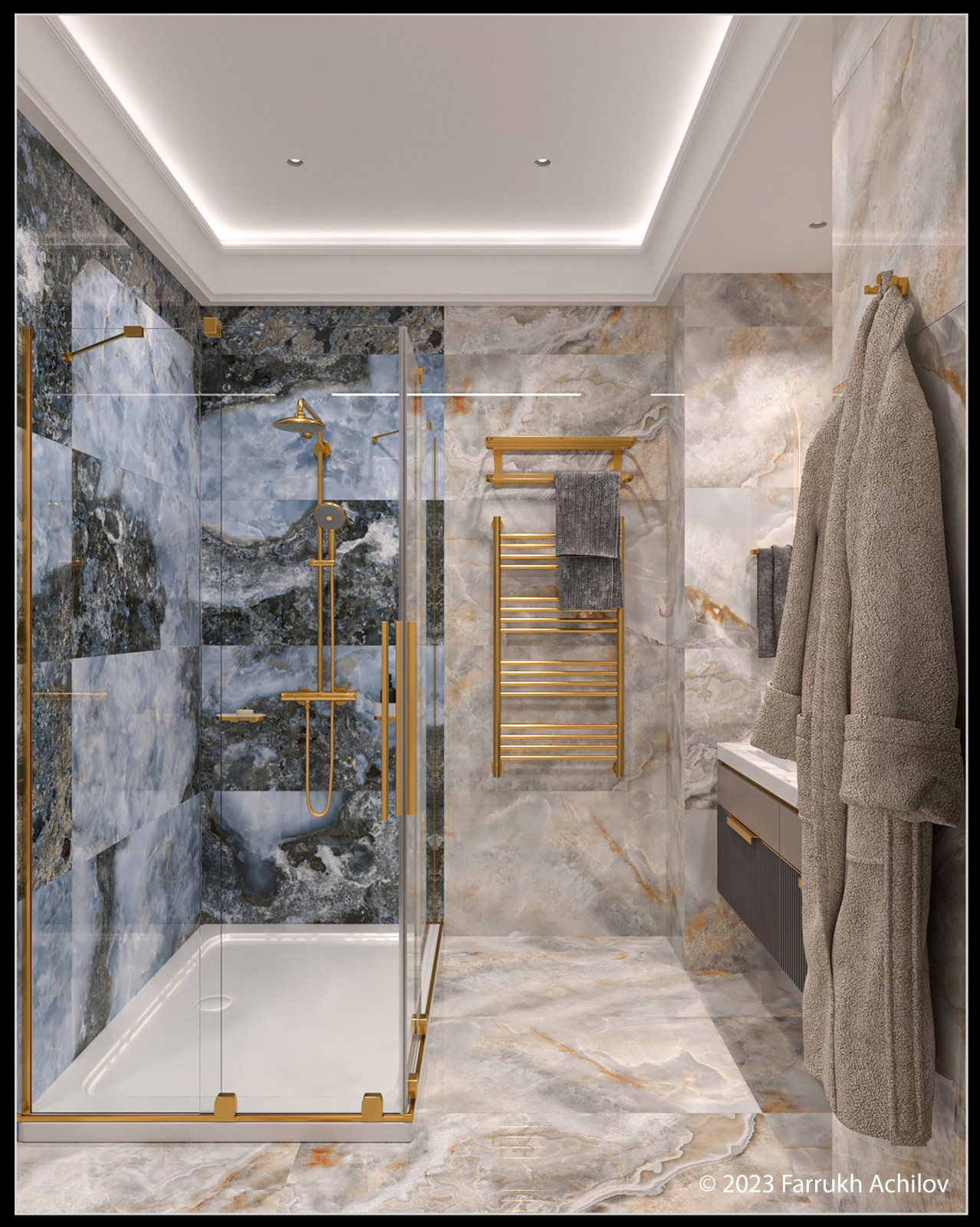 Душевая при спальне родителей