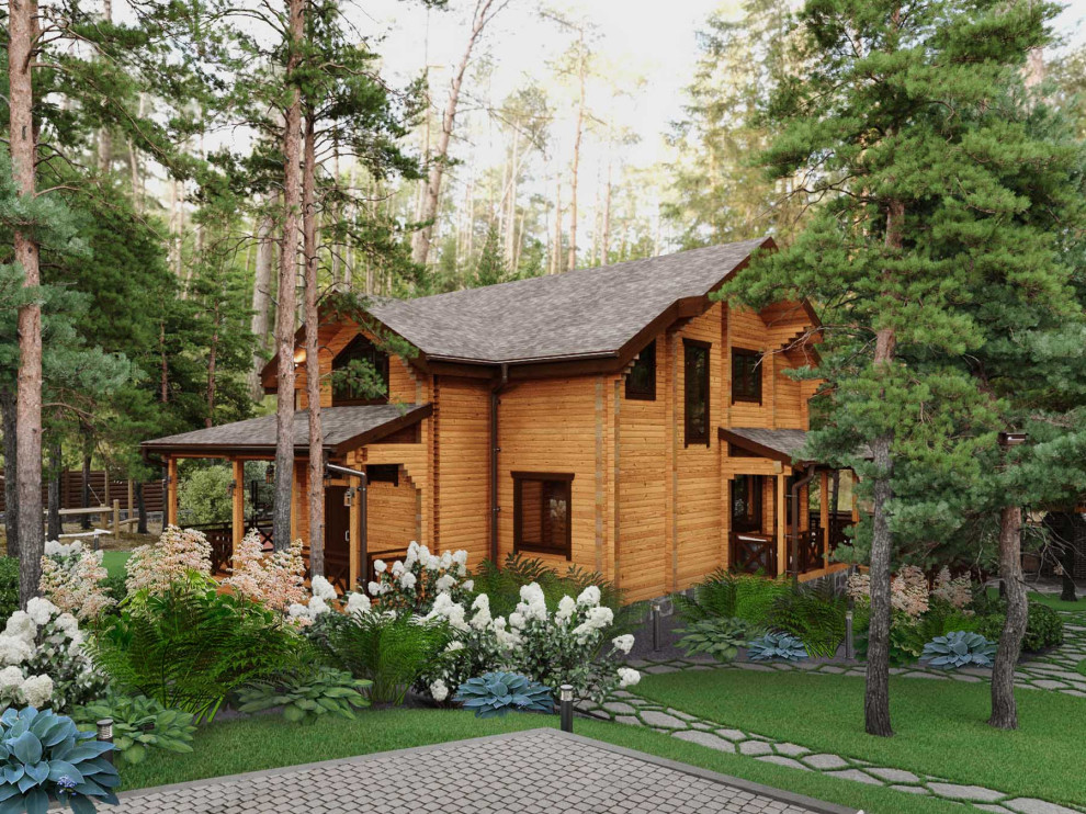 Ландшафтная композиция перед домом