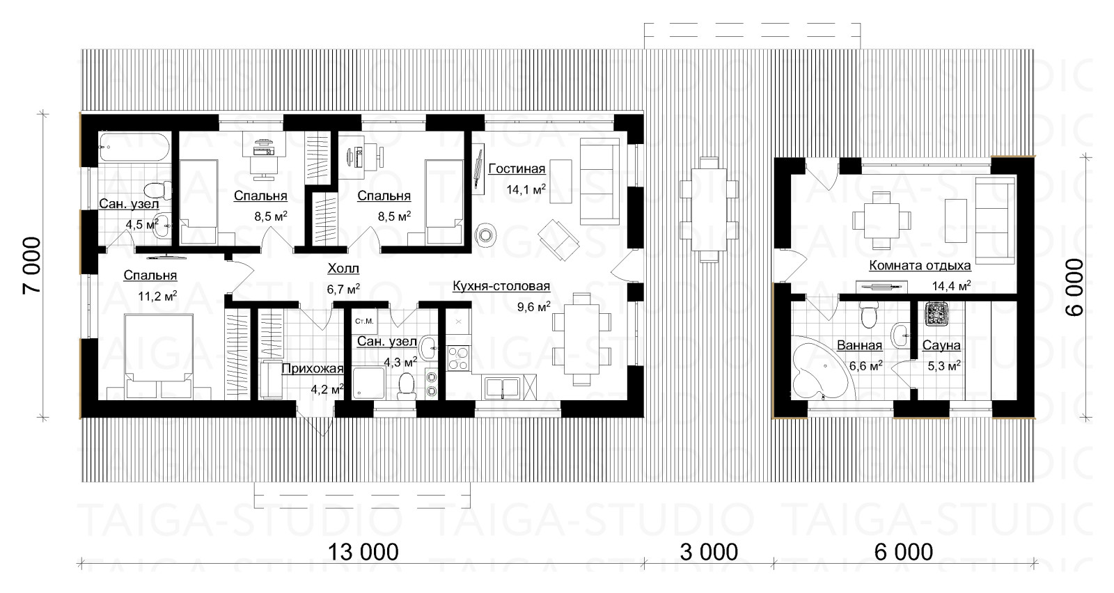 Достраиваемый дом 75 м.кв.