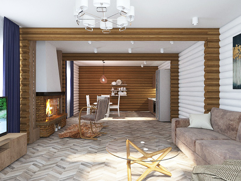 Обложка проекта: Дом из брусьев