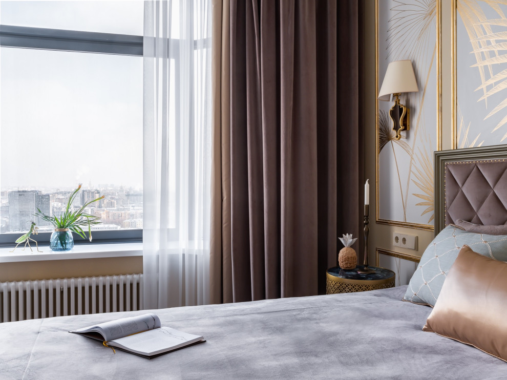 Люкс интерьер спальни в Квартире 160 кв. м. в стиле Неоклассика