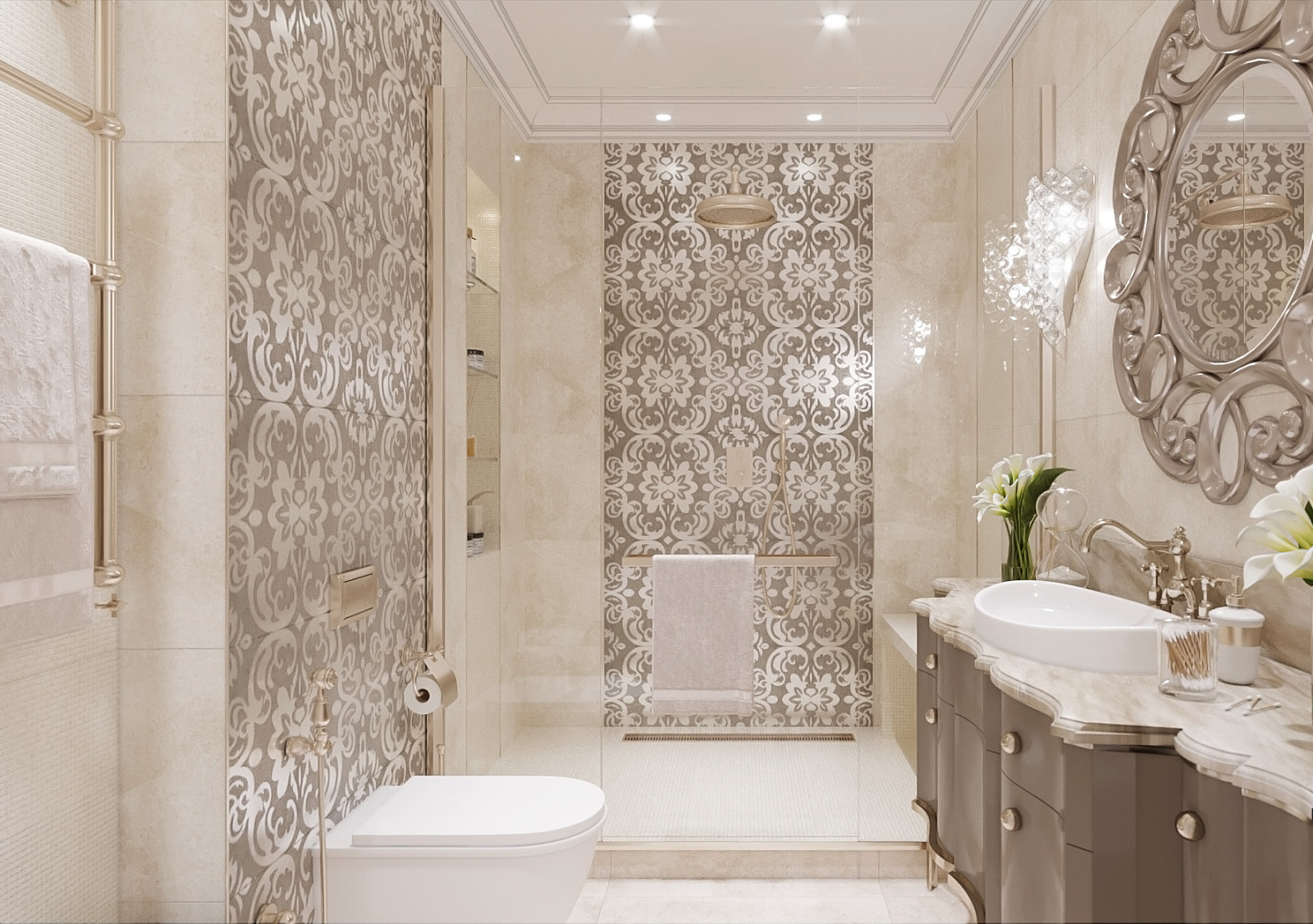 Монтевиль, душевая