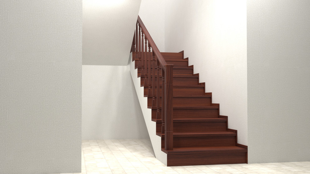 П-образная лестница в доме