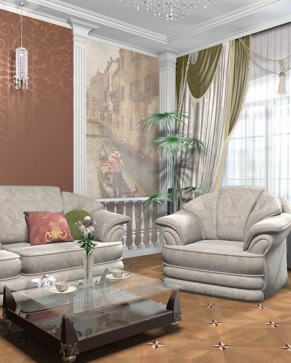 визуализация "Гостиная - студия"