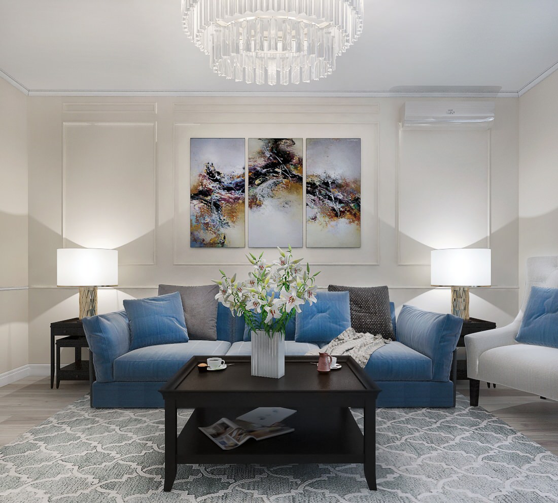 Дизайн гостиной в квартире | современная классика