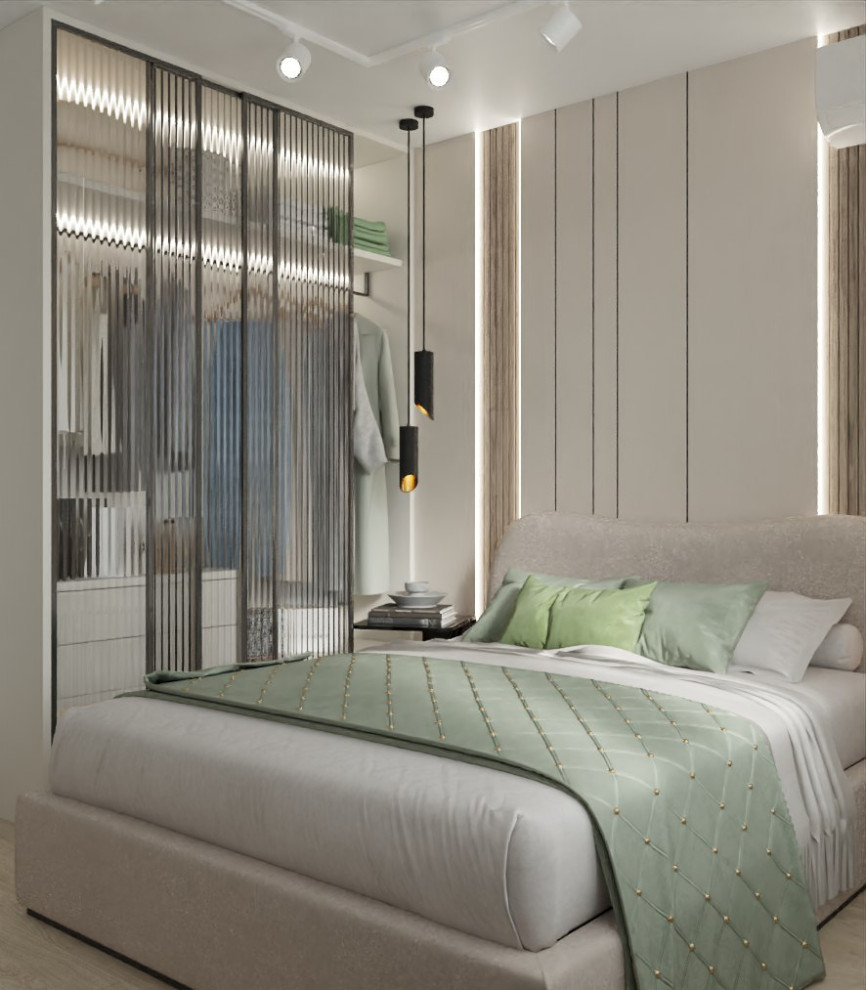 Двухкомнатная квартира в зеленых тонах