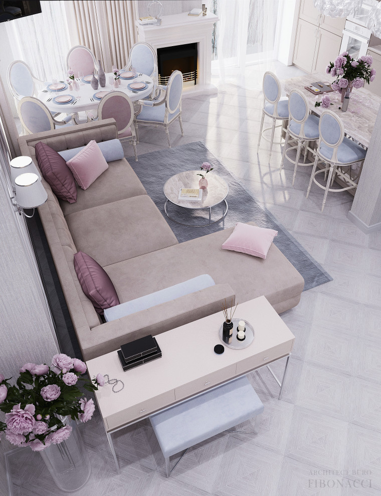 Проект кухни-гостиной 40 м. кв.