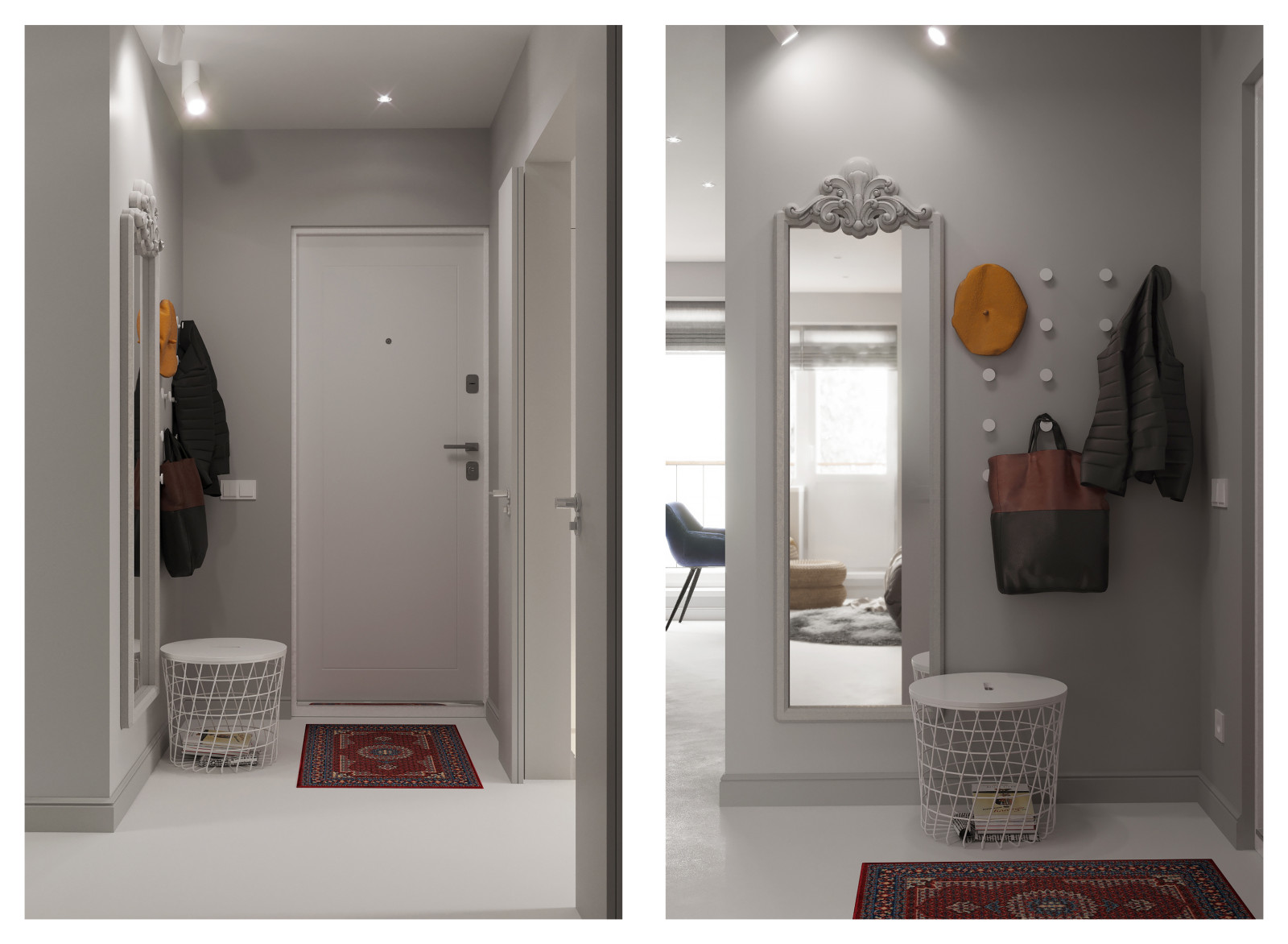 Светлая квартира в панельном доме для молодой девушки