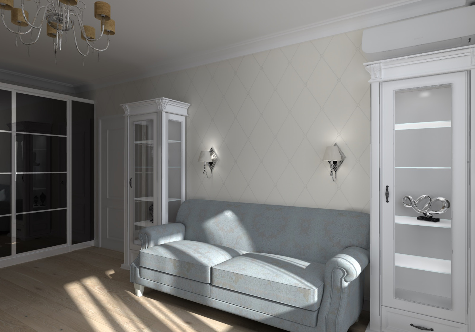 Квартира 38м2 в легком классическом стиле