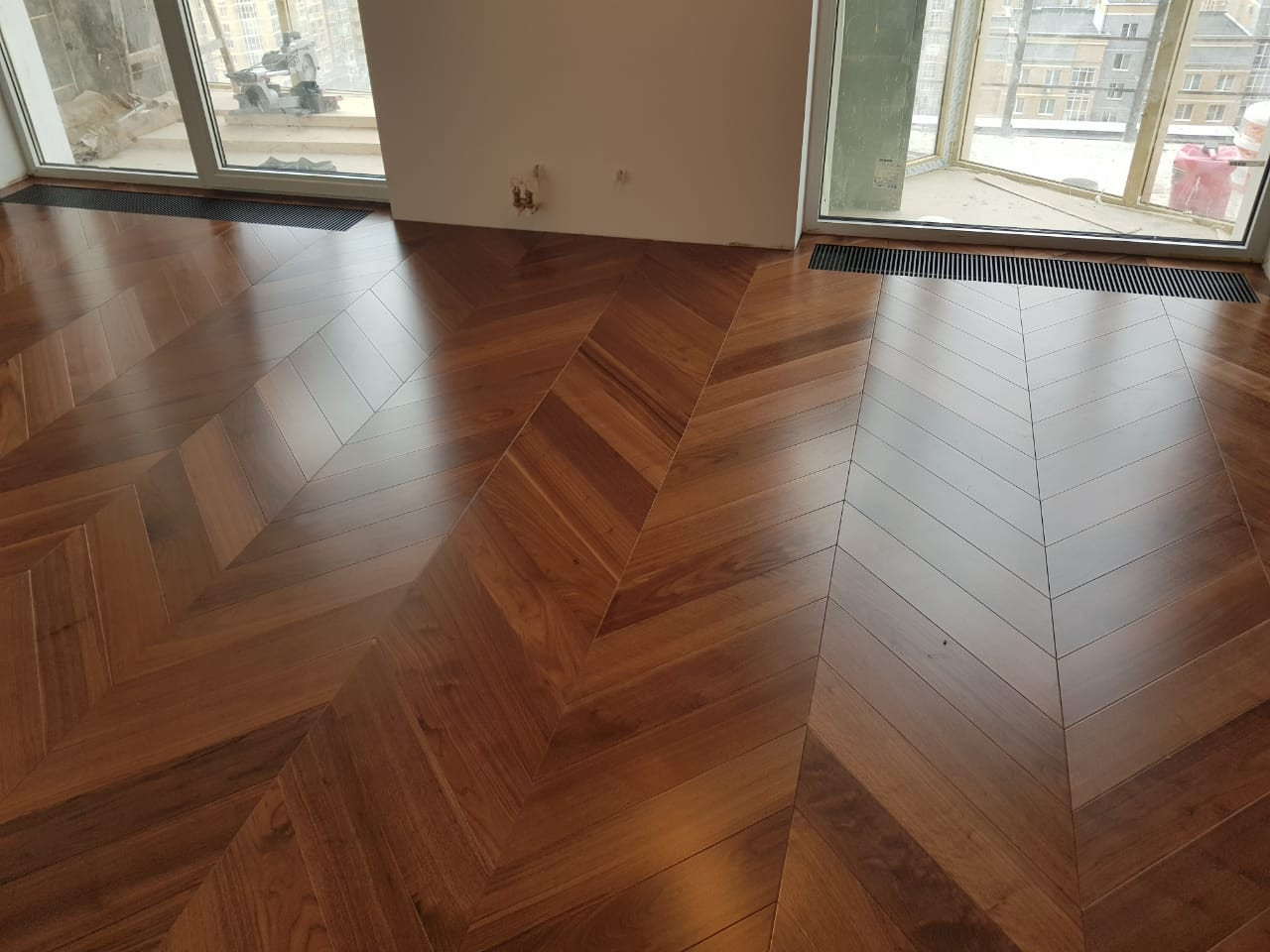 Инженерная доска орех американский французская елка