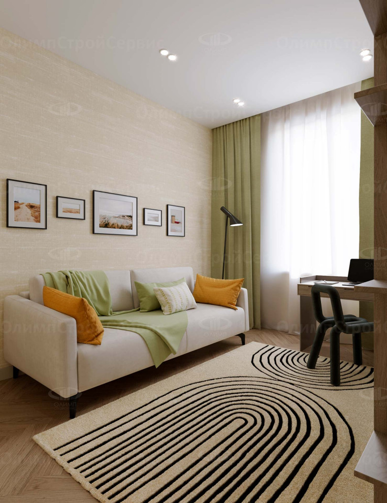 ЖК Румянцево-Парк: дизайн интерьера квартиры 60 кв.м. в современном стиле