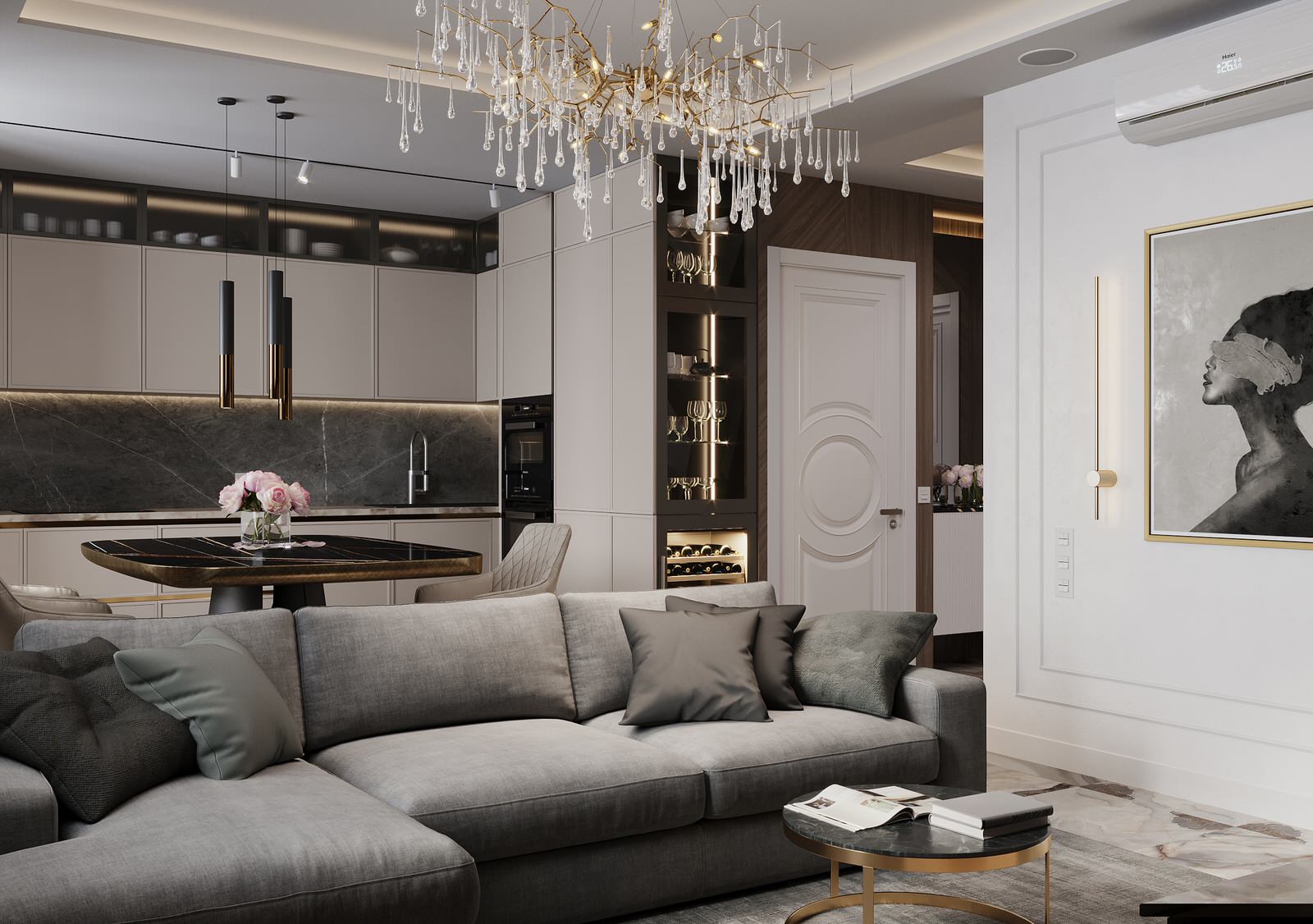 Интерьер квартиры в ЖК «Modum», 98м²