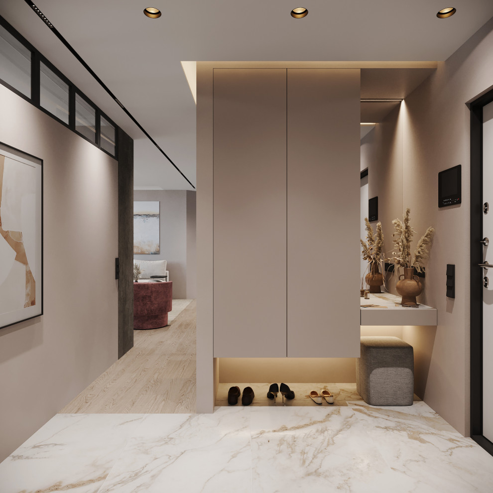 Современная квартира в теплых тонах