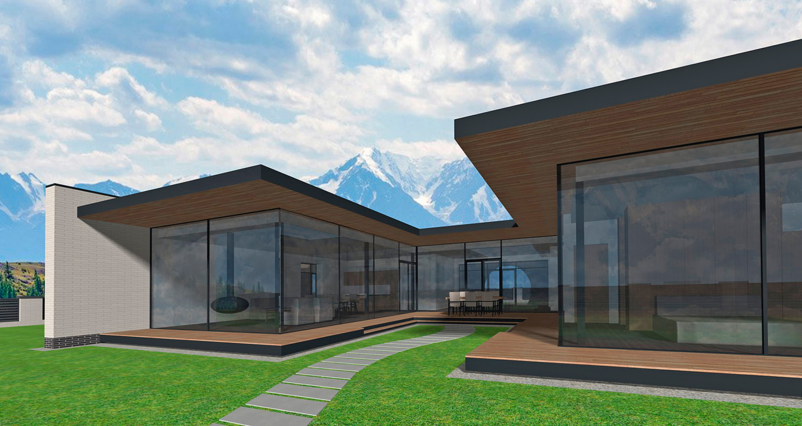 Проект дома в горном Алтае L-287 в стиле минимализм