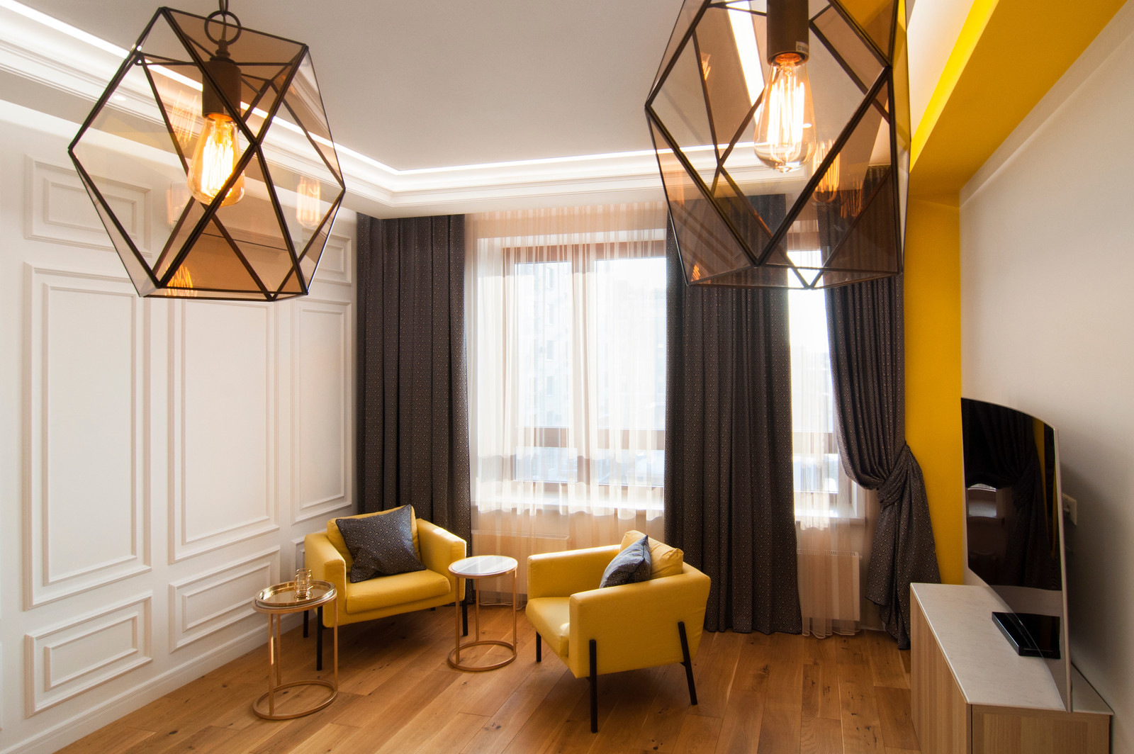 Шторы в гостиную. Неоклассика. 2019