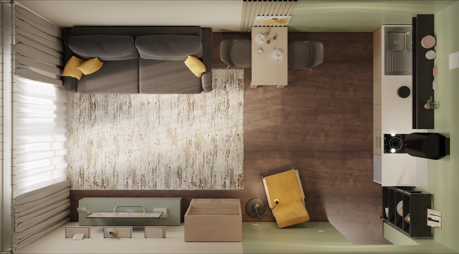 Обложка проекта: Квартира-студия для сдачи в аренду