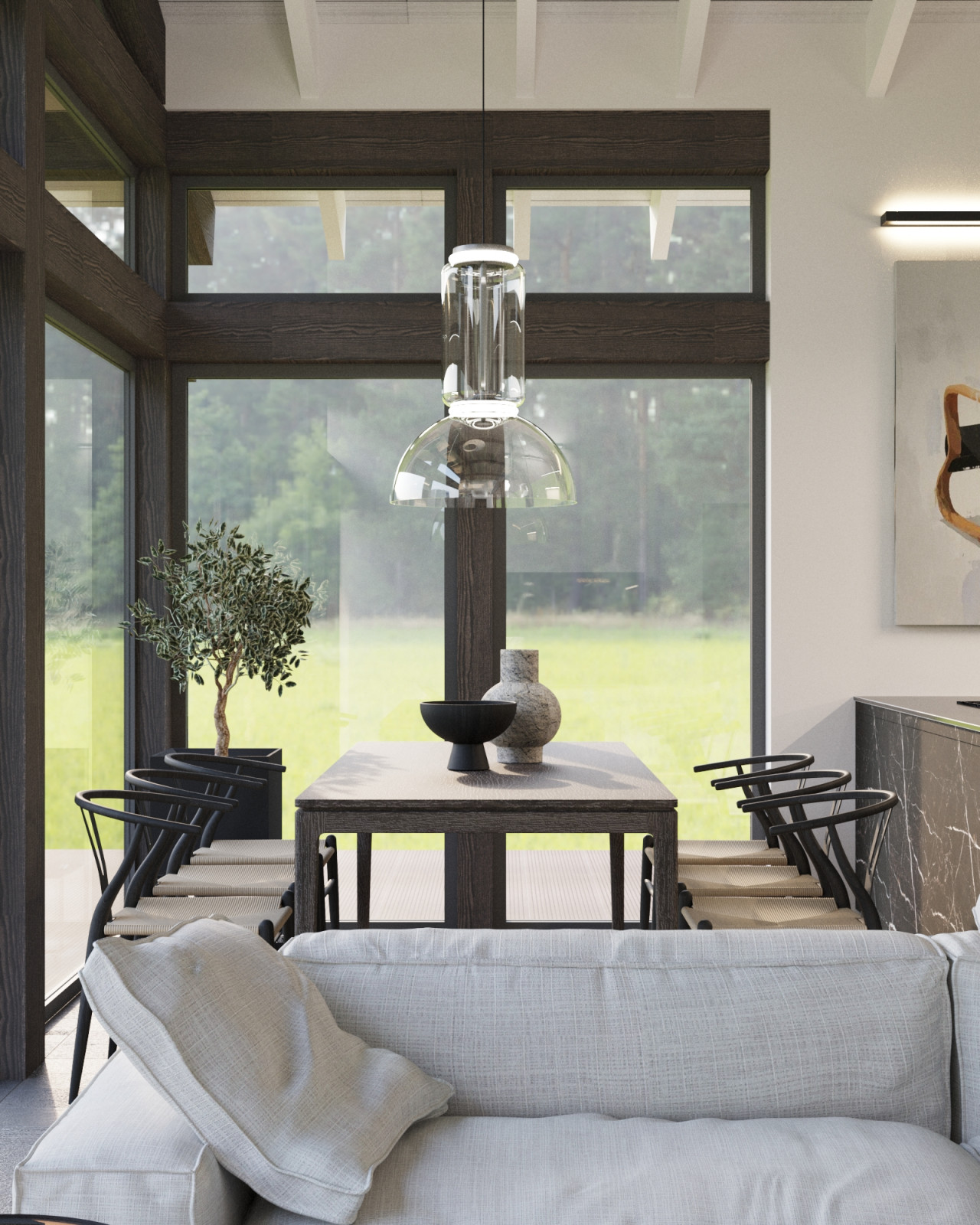 Дом-фахверк, юго-запад Подмосковья, 100 кв.м.