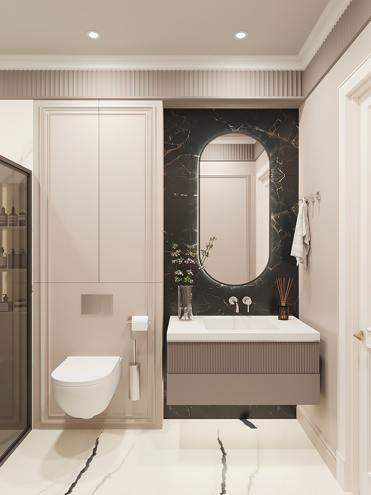 Интерьер в стиле неоклассика в РП ЗАРЕЧЬЕ 103 кв.м.