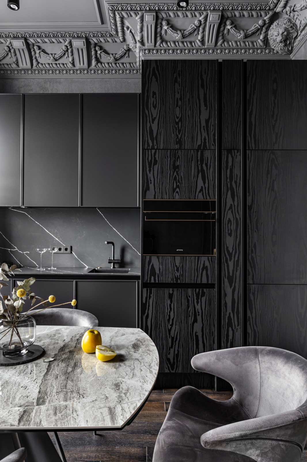 Черный интерьер 66 м.кв.