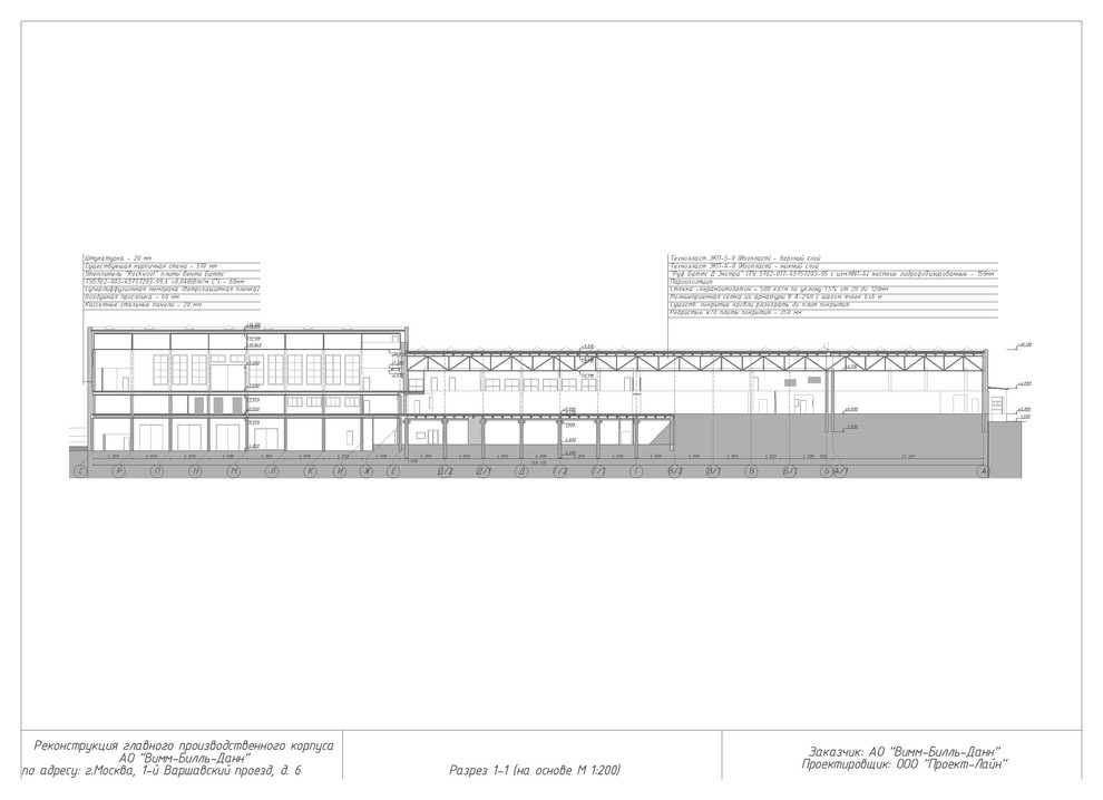 Архитектурное градостроительное решение производственного здания в Москве