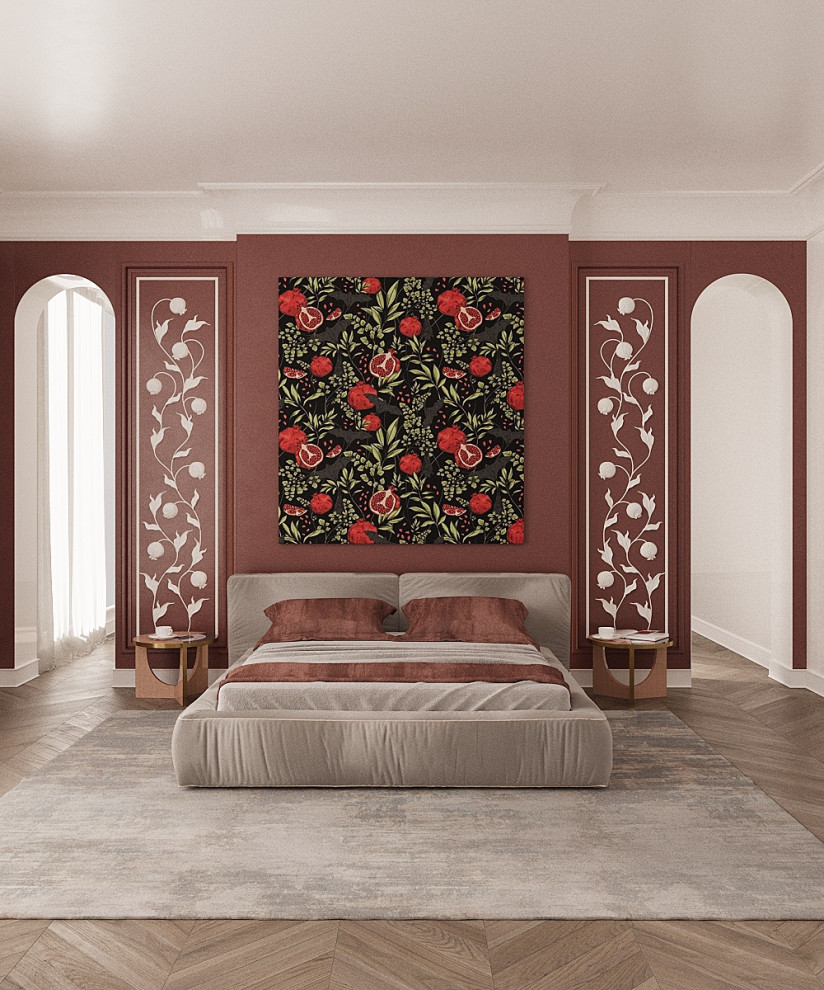 Обложка проекта: Панно Гранаты в спальне