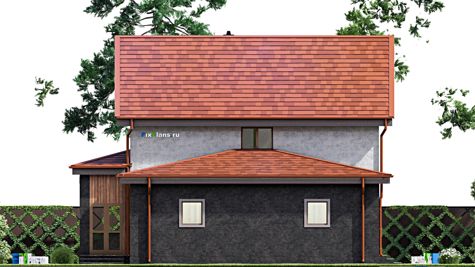 Проект двухэтажного дома 12х14 м S185м2 F-15227