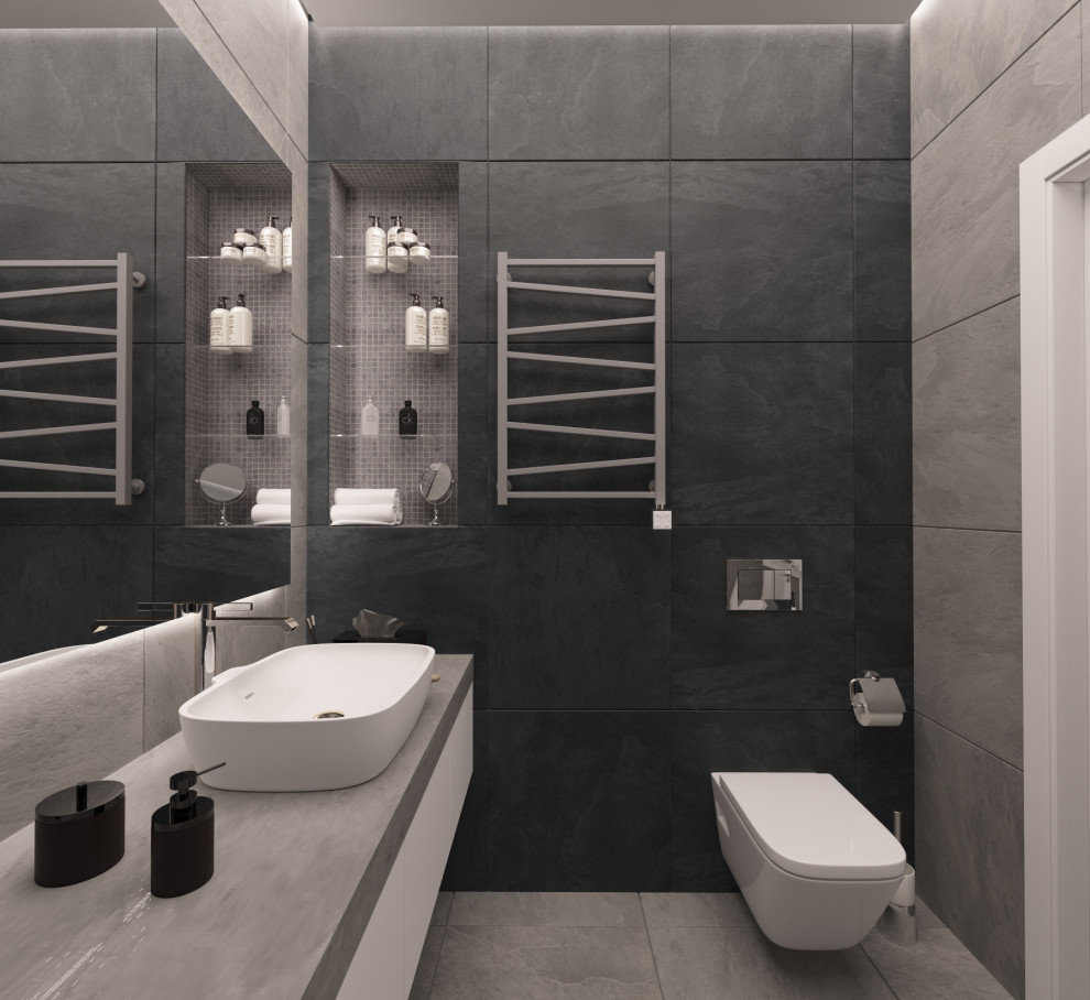 Дизайн ванной комнаты  в ЖК "Флотилия", г.Краснодар