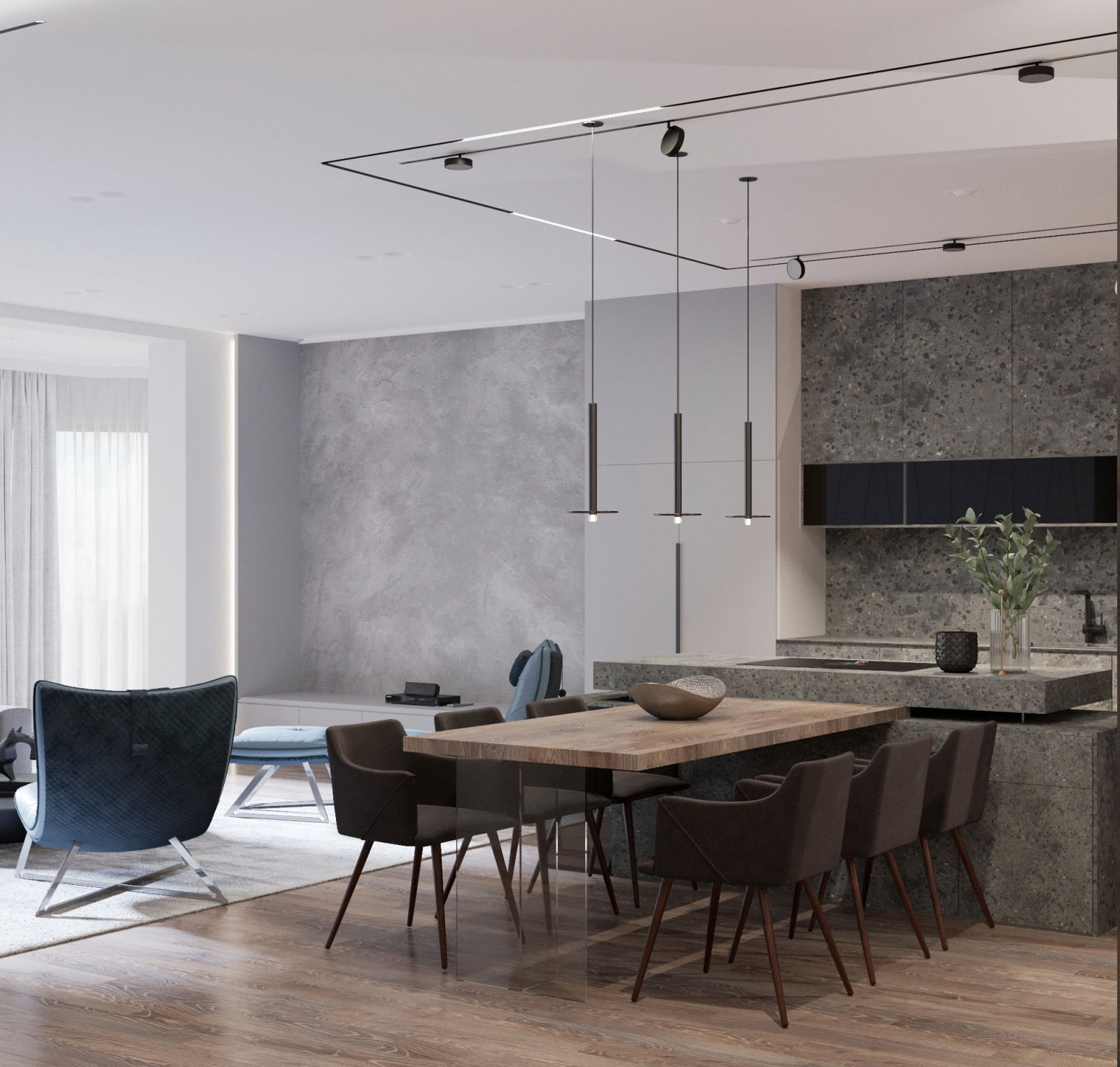 Дизайн-проект квартиры в жк Аквамарин г. Владивостока