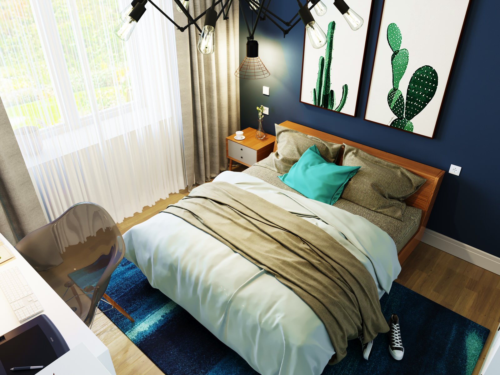 Дизайн спальни для молодого парня