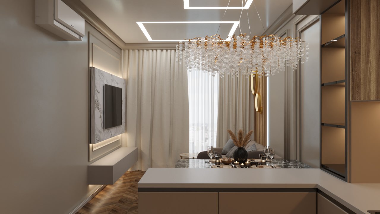 Обложка проекта: Кухня-гостинная