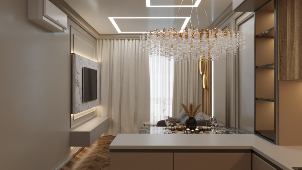 Обложка проекта: Кухня-гостинная