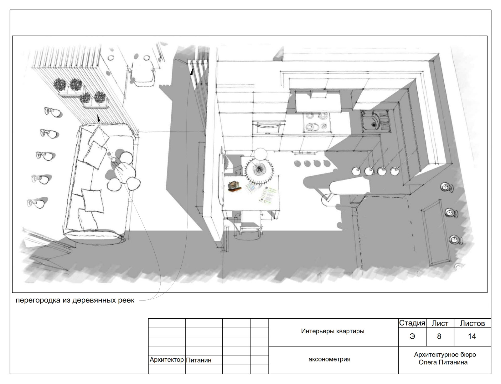 Эскизный проект квартиры в Москве