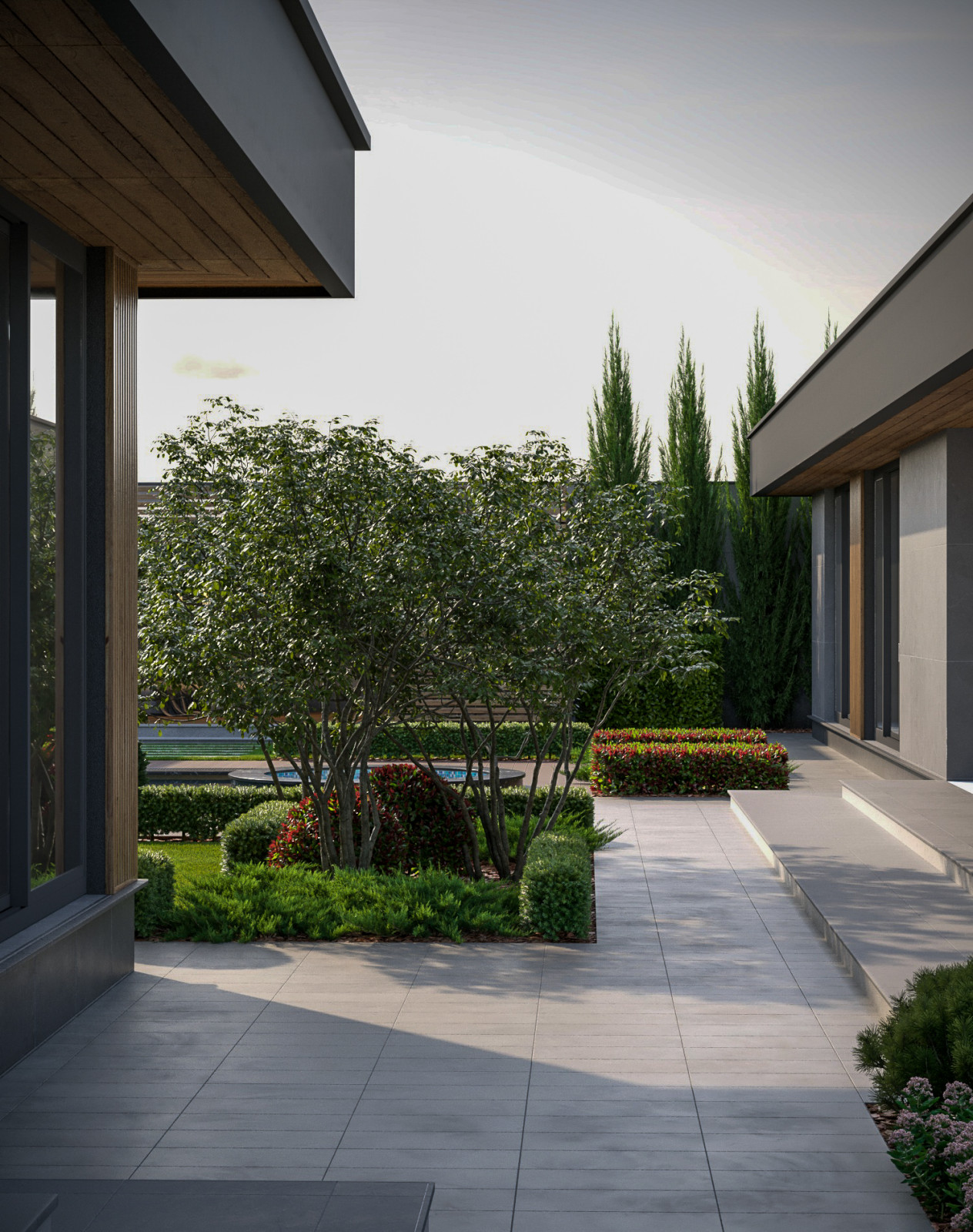 Проект благоустройства территории частного дома.