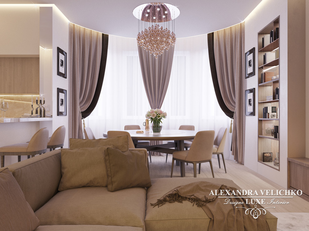 Обложка проекта: Дизайн кухни - гостиной в жк Royal House