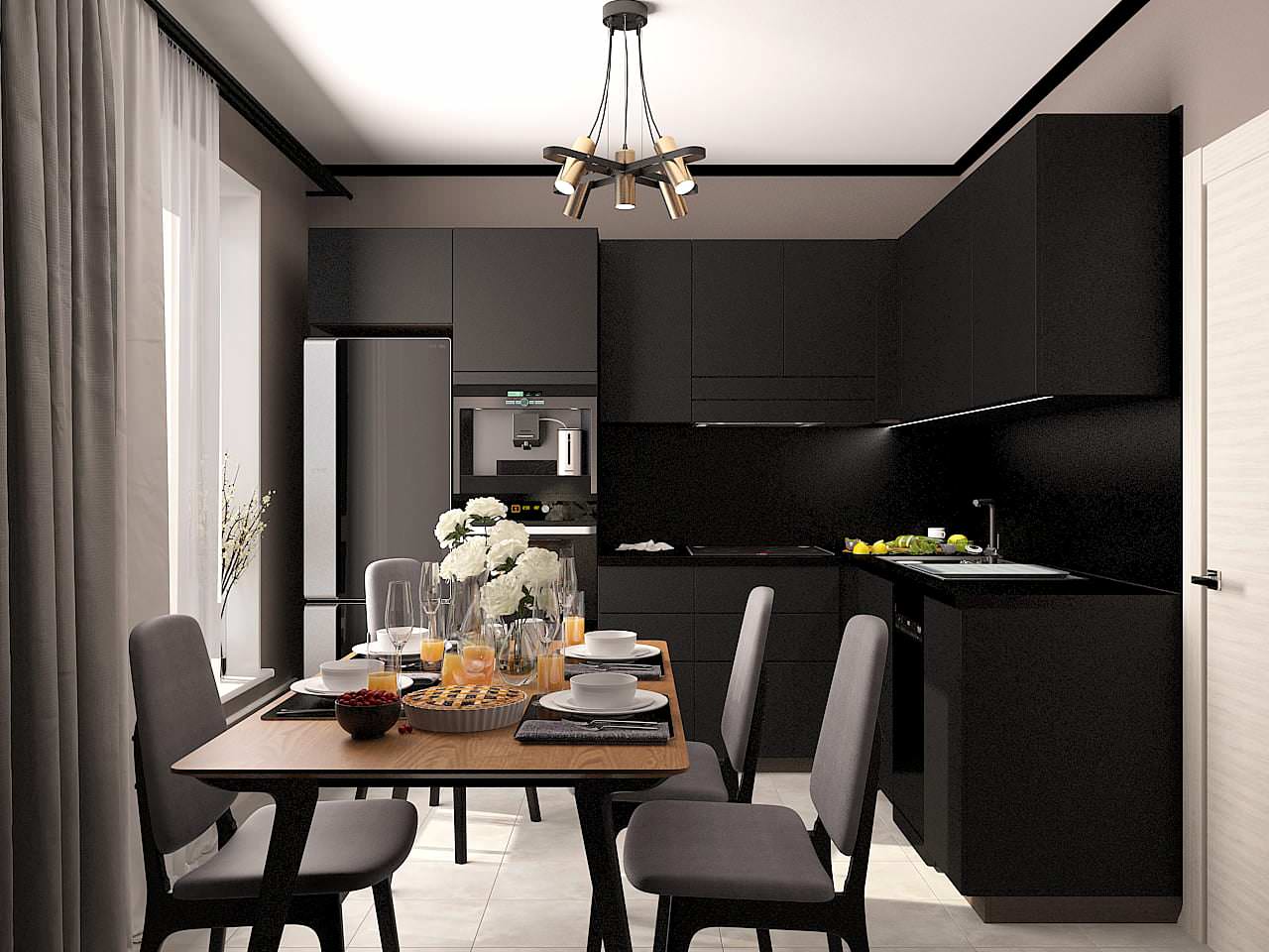 Двухкомнатная. Стены+мебель. Москва