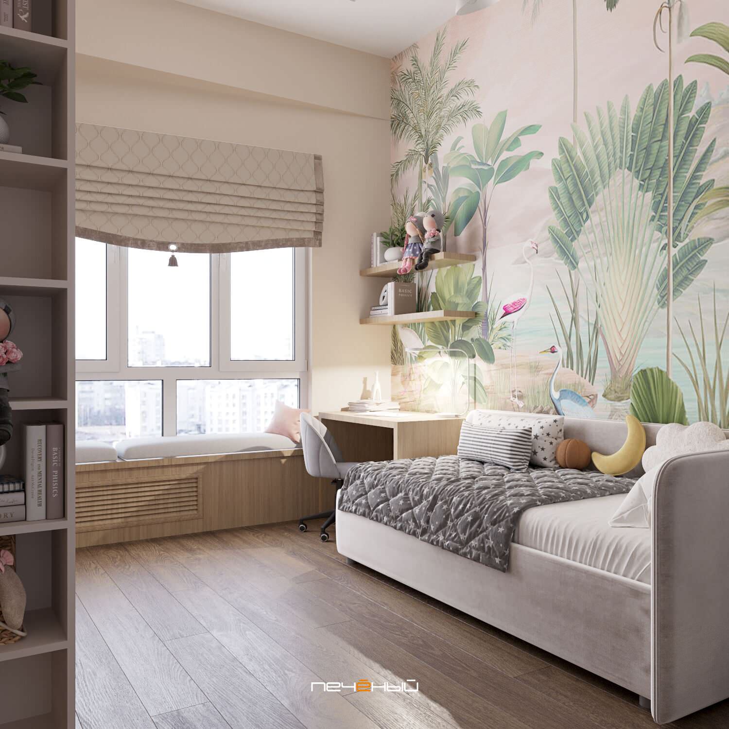 2024 Дизайн 4-комн. квартиры 90 м² в стиле неоклассика, Москва, ЖК GreenPark